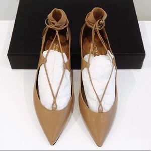 NEW Aquazurra Christy Flats Beige